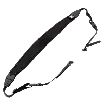 Caruba Camera Neckstrap - extra long + Quick release (Black + Red)