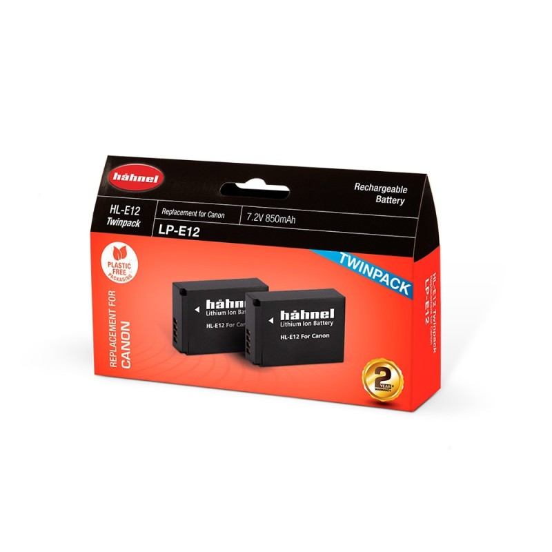 Hahnel Canon LP-E12 Replacement Battery Twin Pack