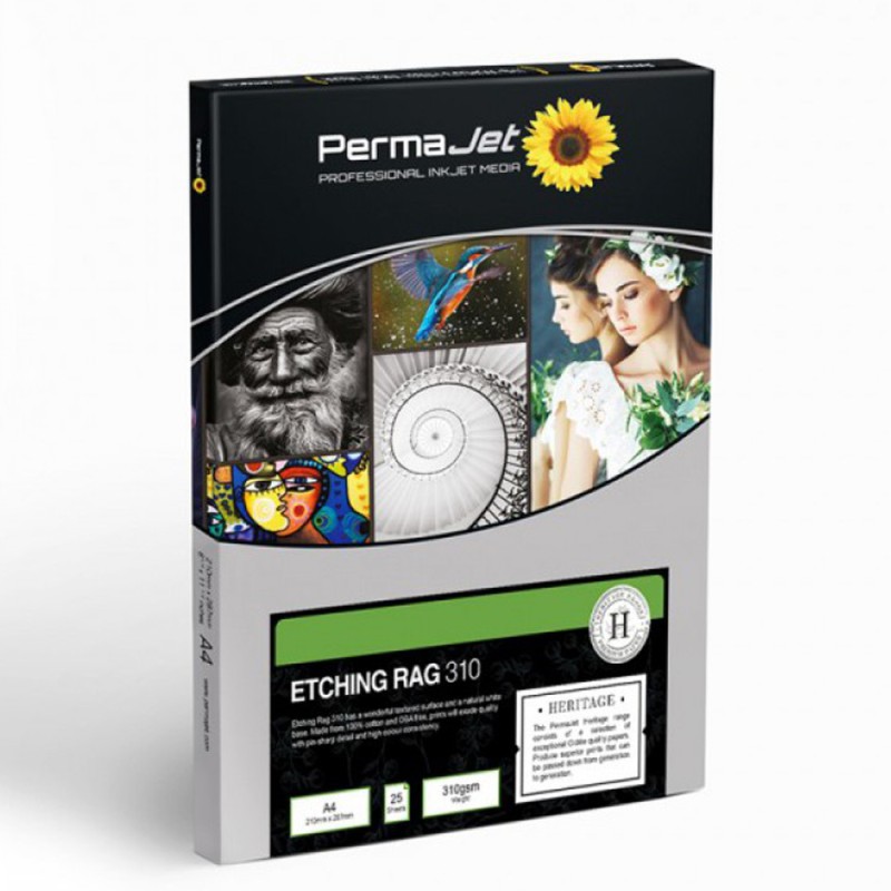 PermaJet Etching Rag 310gsm A4 - 25 Sheets