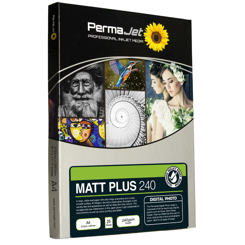 PermaJet Matt Plus 240gsm InkJet Paper 5x7 100 Sheets