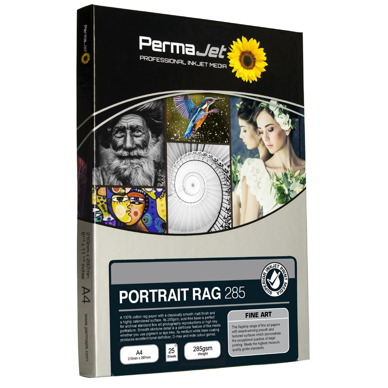 PermaJet Portrait Rag 285gsm Inket Paper A3 25 Sheets