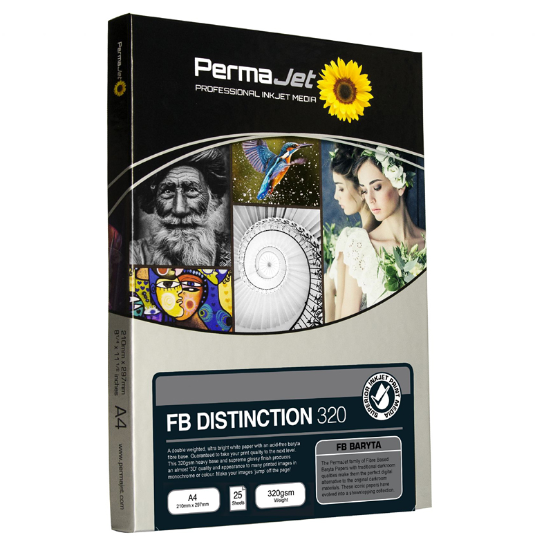 PermaJet Fibre Base Distinction 320gsm InkJet Paper A2 25 Sheets 