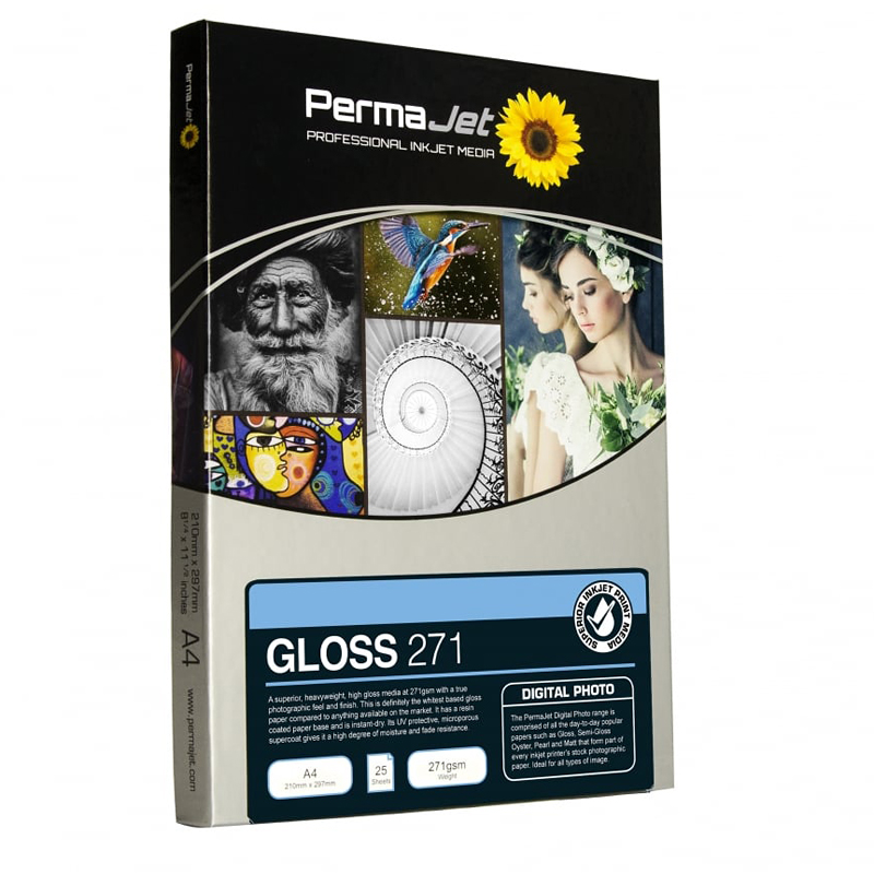 PermaJet Gloss 271g InkJet Pape A2 25 Sheets 