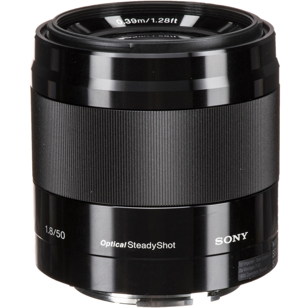 SONY E 50mm F1.8 OSS SEL50F18 -B (Black) for Sony E-mount Nex  cameras - International Version (No Warranty) : Electronics