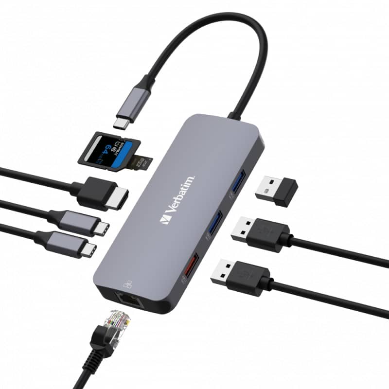 Verbatim USB-C Pro Multiport Hub CMH-09: 9 Ports